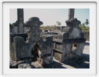 Tombstones, closeup